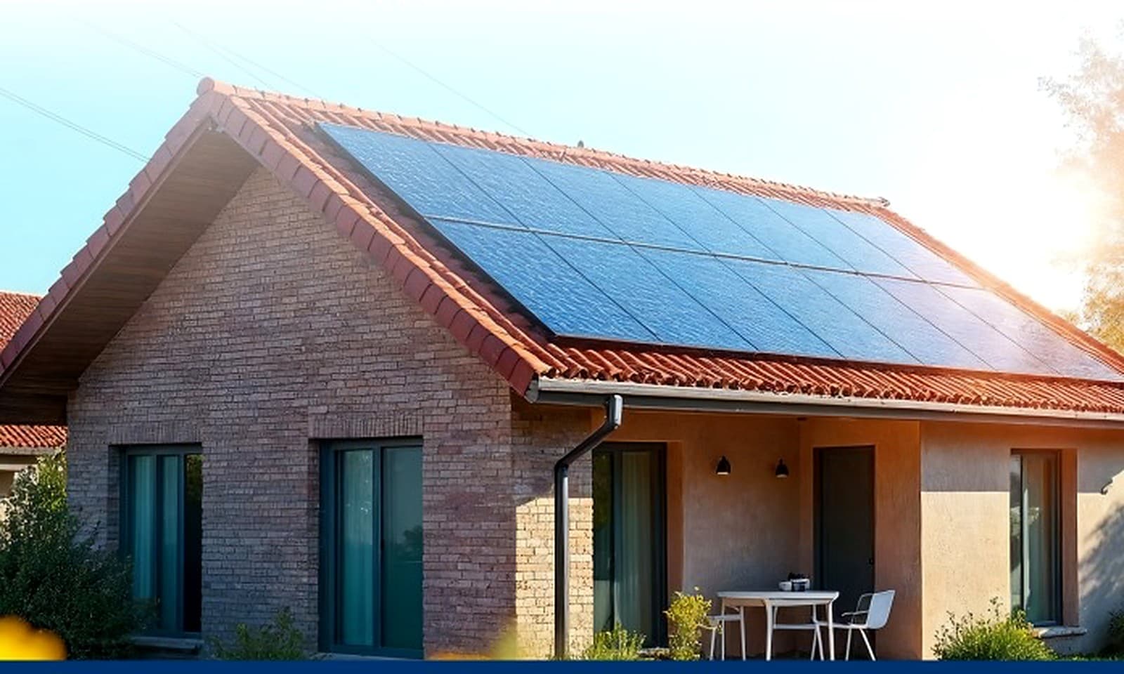 Impianto fotovoltaico installato sul tetto di un’abitazione